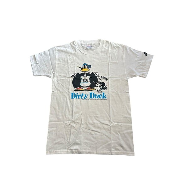 Vintage Dirty Duck Bobby London Comic Graphic T-Shirt M Graphitti NWOT Hanes - Picture 1 of 5